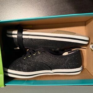 🖤 Keds x Kate Spade Youth Size 2 Glitter Sneakers